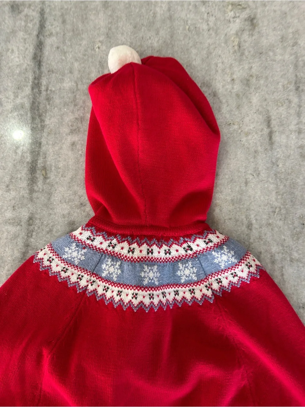 Angel Dear Knit Hooded Poncho Size 4
